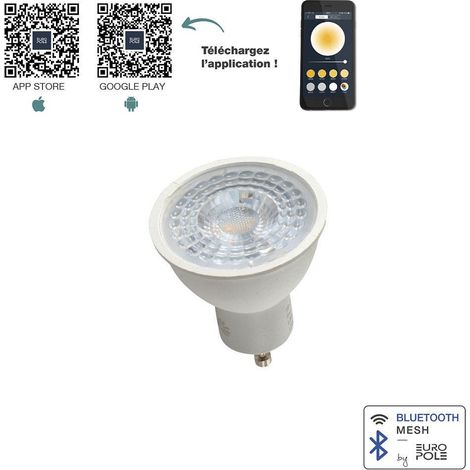 Lampe LED GU10 5W TW Bluetooth Mesh 2700K-5000K 60° 230V - Europole