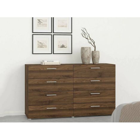 Dmora - Credenza Phethai, Buffet da soggiorno, Madia da salotto, Dispensa da cucina, 140x40 h82 cm, Noce (1/5)