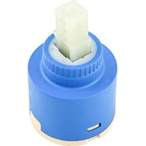 Replacement ceramic cartridge, Ceramic for mixer tap, Ceramic cartridge for kitchen or bathroom 35 mm, Blue (1/4)