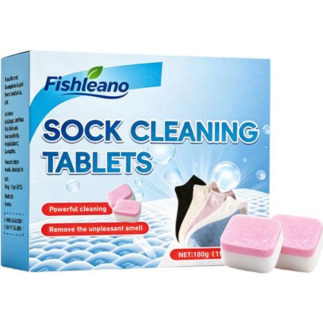 Fishleano Sockenreinigungstücher – Fleckenentfernung, Geruchsbeseitigung, Aufhellung, Einweichtücher für die Haushaltsreinigung und -pflege (1/5)