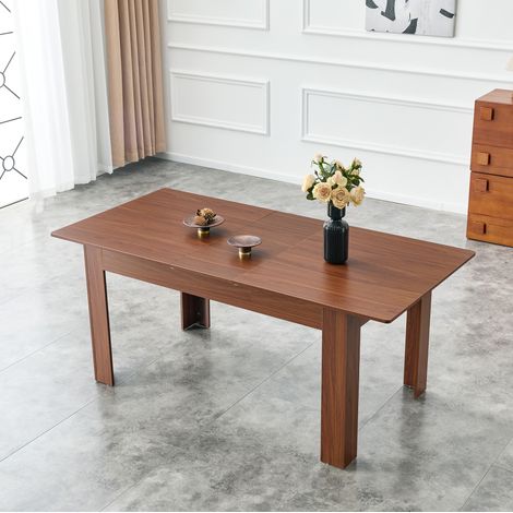 Tavolo allungabile rettangolare in MDF noce OKMYHOME (1/5)
