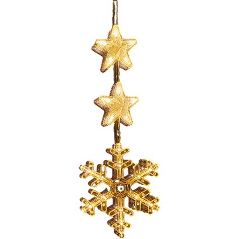 Lumière LED de décoration de noël avec ventouse, flocon de-D (1/5)