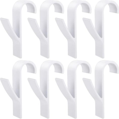 8 pièces Crochet Radiateur, Crochet radiateur sèche serviette, Crochet pour Radiateurs plastique Blanc, Patères Radiateur de Salle de Bain (1/4)