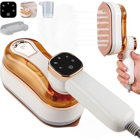 1300W Foldable Vertical Steam Iron, Lightweight and Portable Travel Steamer for Dry or Wet Use, Suitable for Home, Travel and Office, Effective Wrinkle Removal