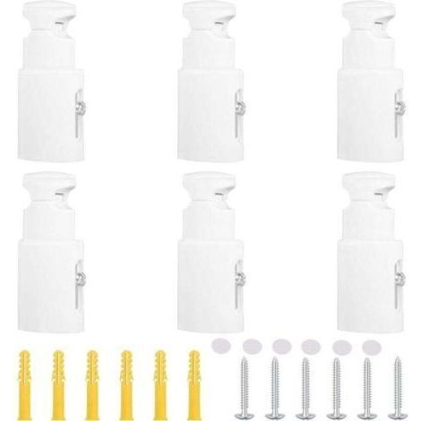 6 Pièces Fixation Seche Serviette Fixation Radiateur Fonte Support Radiateur Distance Réglable Support Radiateur Convient aux Radiateurs de Salle de Bain Droits ou Courbes (1/4)