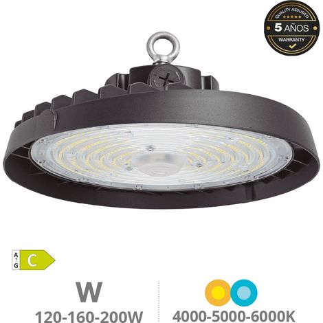 Campana industrial LED Asuan 120-160-200W 70-90-120º 4000-5000-6500K
