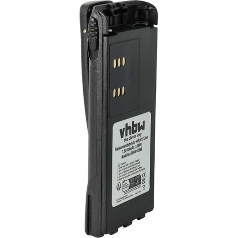 vhbw Akku kompatibel mit Motorola HT750, MTX8250, MTX8250.LS, MTX8250LS, MTX8250-LS Funkgerät, Walkie Talkie (1800mAh, 7,2V, Li-Ion)