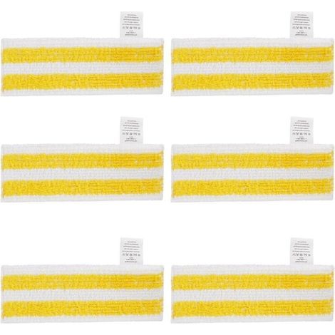 Confezione da 6 panni in microfibra di ricambio compatibili con i pulitori a vapore Karcher Easyfix SC 1, SC 2, SC 3, SC 4, SC 5. (1/5)