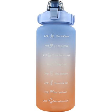 Gourde sport 2 L paille indicateur temps plein air fitness