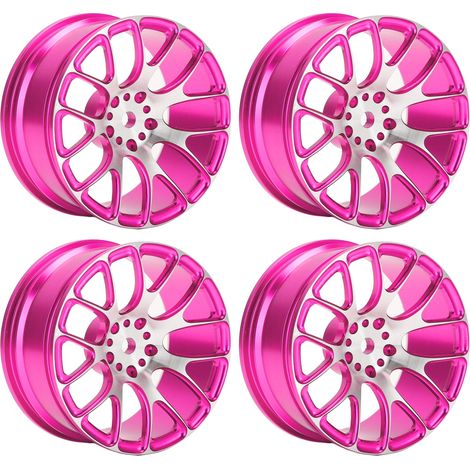 Moyeu de roue en alliage d'aluminium RC, 52 mm, pour voiture RC Tamiya TT-01 1/10, rose (1/5)