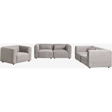 Set soggiorno con 2 divani componibili in 2 pezzi e poltrona Fogler SKLUM            