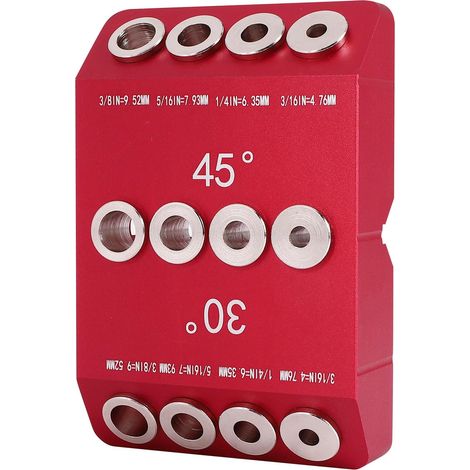 Gabarit De Guidage De Trou De Forage D'Angle 30/45/90 ° pour Trou Coudé et Droit, ModèLe De PerçAge De Vis De DéCalage De Garde-Corps De Câble, 1 PièCes