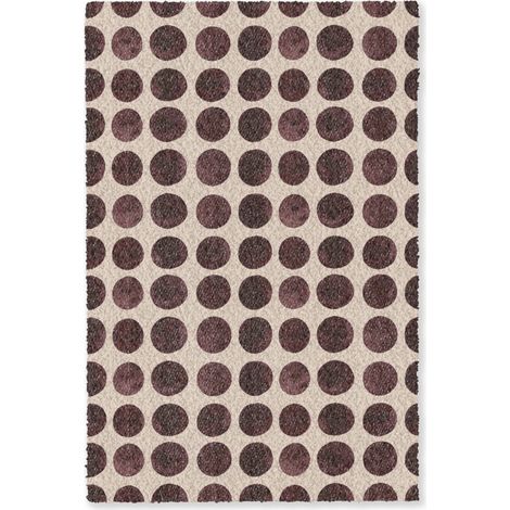 ALFOMBRA Lunares - Patrón - Marrón 80x120 cm (1/4)