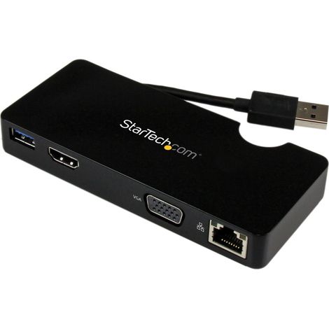 StarTech.com Mini Docking Station Universale per Laptop USB 3.0 con uscita HDMI/VGA e Gigabit Ethernet USB3.0 (1/4)