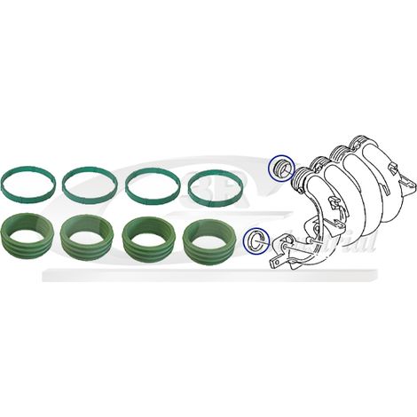 3RG 85729 KIT JUNTAS COLECTOR ADMISION (8 PCS)