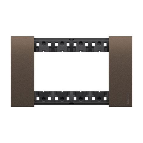 L.Now - Placca 4M Bronze Materiale Zama (Bticino Cod. Ka4804Kb)