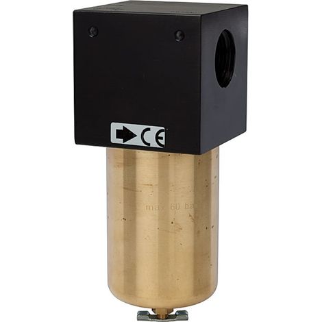 Riegler Mikrofilter für hohe Drücke bis 60 bar, Handablassventil, G 1 (1/4)
