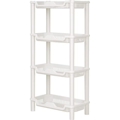 Etagere De Douche - 4 Niveaux - Support D Angle En Plastique - Pour Salle De Bain - 1 Piece