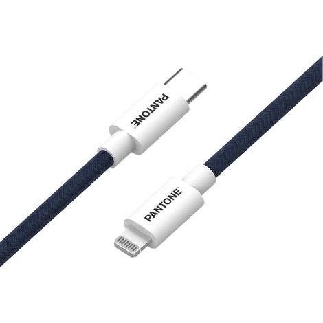 Pantone PT-CTL002-5N câble Lightning 1,5 m Bleu, Blanc (1/3)