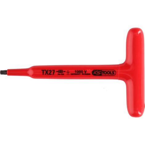 KS Tools T-Griff-TX-Stiftschlüssel mit Schutzisolierung, T10, 120 mm (1/2)