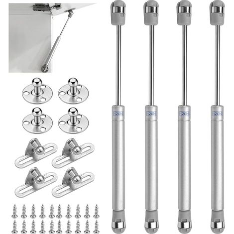 Lot de 4 Vérin pour Meuble de Cuisine, Métal Vérin Gaz à Piston Hydraulique (1/5)