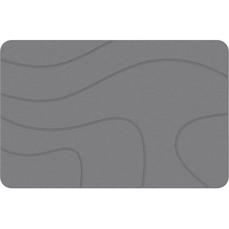 Tappetino da bagno antiscivolo in terra diatomacea, super assorbente e ad asciugatura rapida, adatto per il bagno, altamente assorbente e antiscivolo, grigio, 4060 cm (1/5)