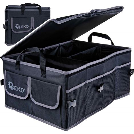 Organisateur - sac rigide pour coffre de voiture avec compartiments et couvercle (8) (1/5)