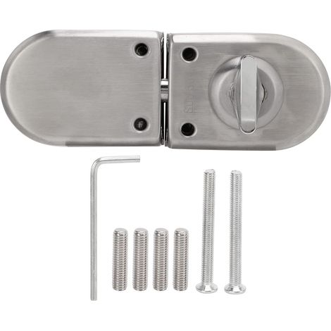 Serrure ovale pour porte coulissante à double ouverture, sans (1/5)