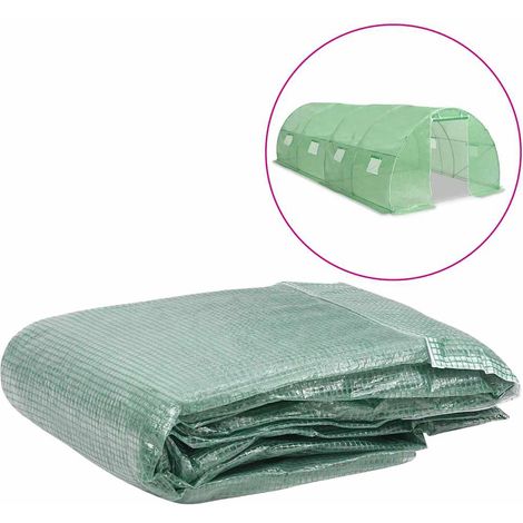 Couverture de remplacement de serre (18 m²) 300x600x200 cm Vert