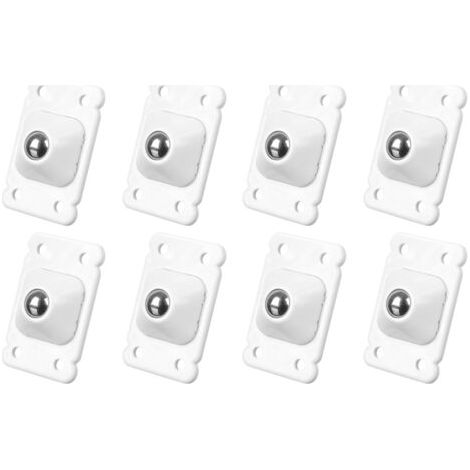 8 pièces mini roulettes de meubles, petites roulettes de meubles, roulettes de meubles, roulettes de meubles plaques, roulettes à billes pour meubles auto-adhésives, billes métalliques en acier inoxyd (1/5)