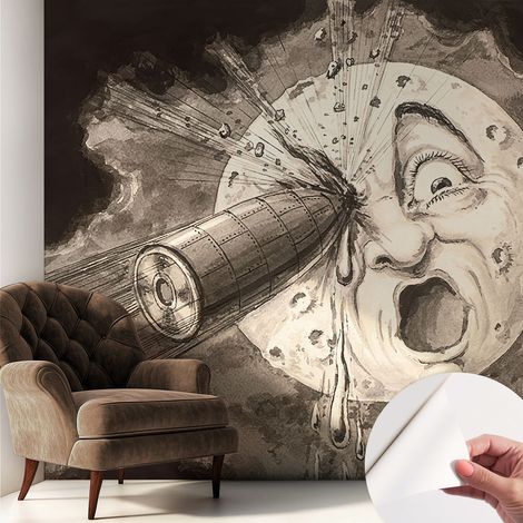 Tapete Selbstklebend - Wandtapete modern - Tapete mit Motiv - Tapete Schlafzimmer Kosmische Kollision 250x250 cm (1/5)