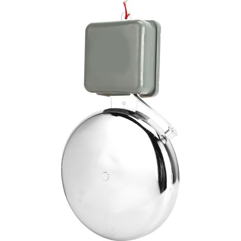 Sonnette électrique 250 mm (10 pouces) en acier inoxydable, 220 V, idéale pour les écoles, les usines et les agences. (1/5)