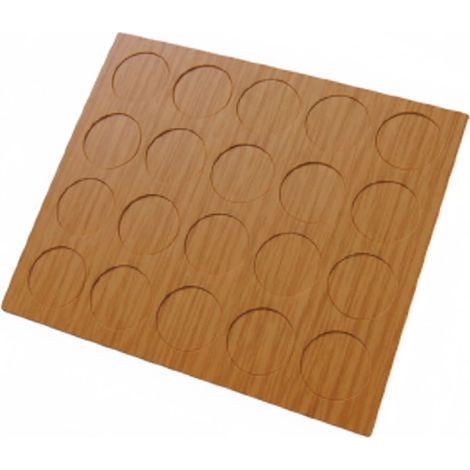 TAPPO COPRIFORO ADESIVO D 13 MM NOCE CHIARO VENATO 500 pezzi