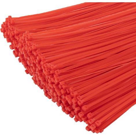 Kabelbinder 1000Stück Rot UVbeständig Selbstsichernd 200mm x 4.8mm Rot (1/5)