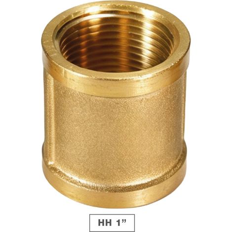 Manguito latón hembra-hembra 1" - 10 u caja