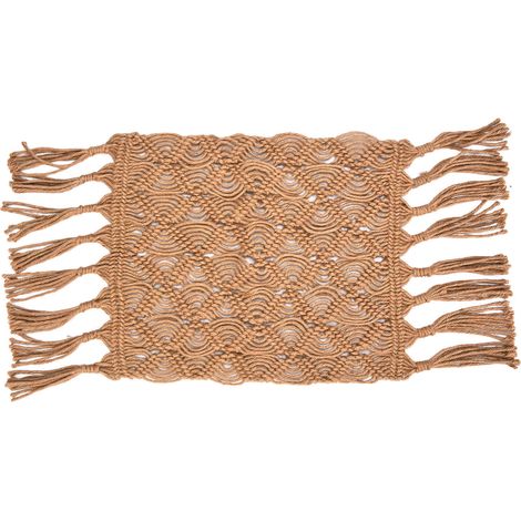 Tapis photo bébé en corde de chanvre tressé, moelleux élégant, tapis nouveau-né avec franges, beige clair (1/5)