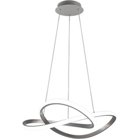 Lampada a sospensione LED, metallo, nichel opaco, 60x150x60 cm, Course (1/5)