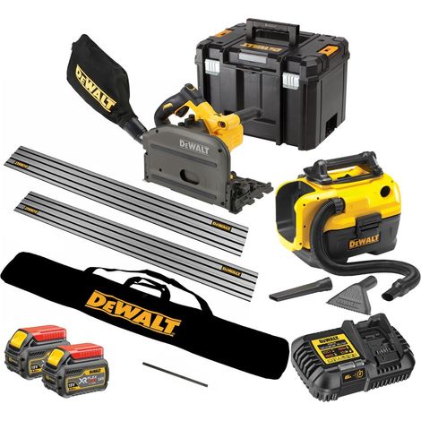 Dewalt DCS520T2-KR-VAC 54v XR FLEXVOLT Plunge Saw - 2x6.0ah + 2 Guide Rails ++ (1/5)