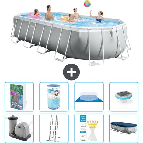 Intex Piscine Prism Frame Ovale - 610x305x122 cm - 9-pièces S622 (1/4)