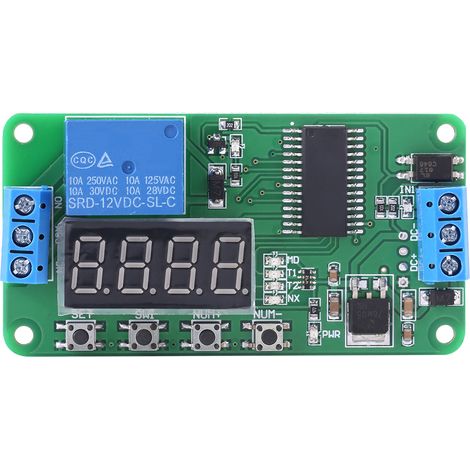 Multifunktionale 1-Kanal-DC 12V Verzögerungsrelais-Controller-LED-Timer-Schaltmodulplatine (SPS) (1/5)