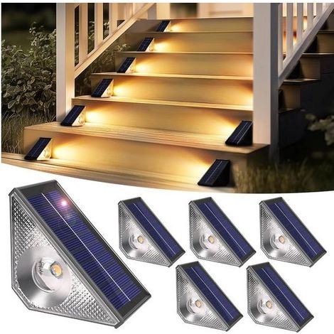 Lampe Solaire Extérieure Étanche LED pour Escaliers, Clôture, Cour, Terrasse et Gouttières (1/5)