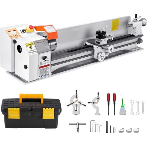 Metalldrehmaschine 220x1000 mm, Präzisionsbett, automatischer Vorschub, variable Drehzahl 0-2500 U/min, 1250W bürstenloser Motor, ideal für Präzisionsteile, Weichmetalle, Holz und Kunststoffe. (1/5)