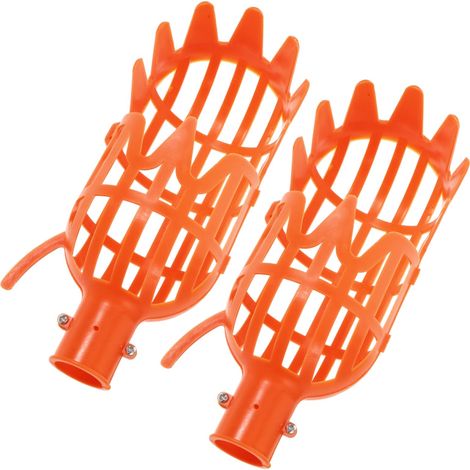 Têtes de cueille-fruits (Lot de 2) — Manche non inclus — Dimensions : 20 x 9 cm — Outil de jardinage pour la cueillette (Adapté aux cerises et aux pommes récolte sans dommages)