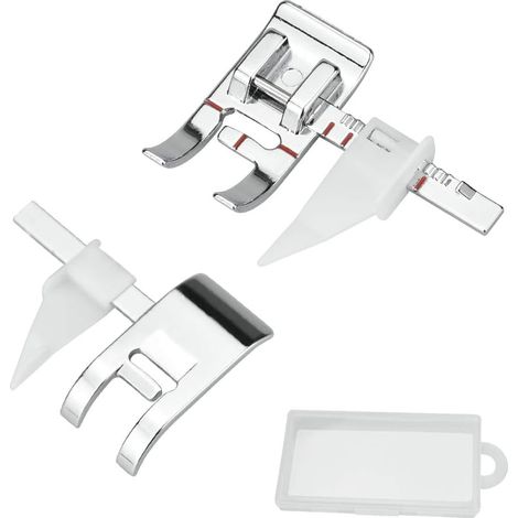 Lot de 2 pieds-de-biche réglables pour machines à coudre Singer, Brother, Janome et Kenmore, avec boîte en plastique.