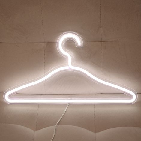Stück Neonlichter, LED-Kleiderbügel-Neonlichtschild mit USB-Stromversorgung