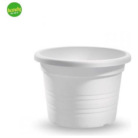 Vaso Cilindro Plastica Bianco - 80 cm