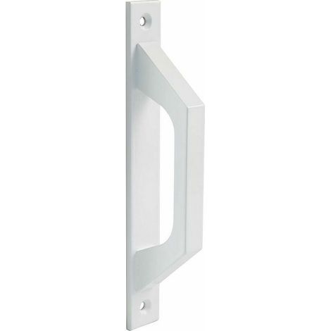 Poignée à lignes droites en aluminium blanc pour portes coulissantes ou rabattables de passage - 198 x 25 x 40 mm Poignée fonctionnelle et confortable (1/5)