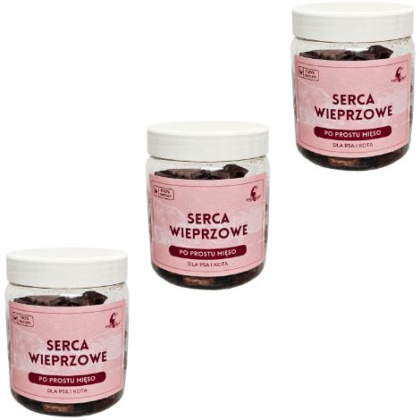 3 x 70 g gefriergetrocknete Schweineherzen