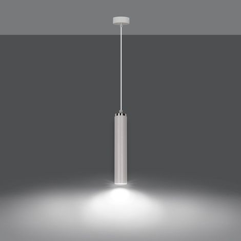 Lampada a sospensione Emibig Luna bianca/cromo 1xGU10 Ø8 (1/5)