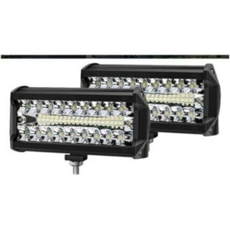 Feux de travail 400 W à 3 rangées de 7 pouces, projecteur longue portée pour voiture tout-terrain, montage sur pare-chocs avant ou toit
